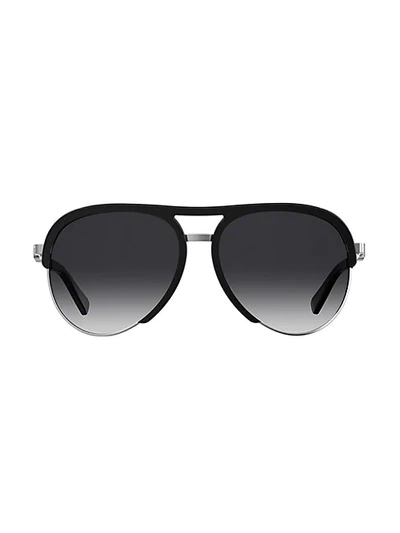 Moschino 58mm Aviator Sunglasses In Black