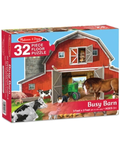 Melissa & Doug Kids'  Busy Barn Shaped Floor Puzzle