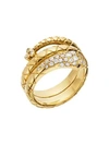 Temple St Clair Double Serpent 18k Yellow Gold & Diamond Ring