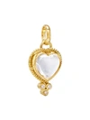 Temple St Clair 18k Yellow Gold, Rock Crystal & Diamond Small Braided Heart Pendant