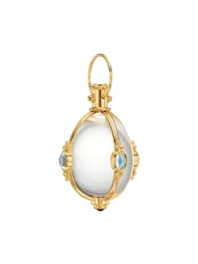 Temple St Clair Blue Moon 18k Yellow Gold, Diamond & Multi-stone Large Amulet In Blue/gold