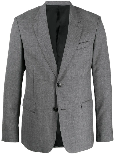 Ami Alexandre Mattiussi Lined Two Button Jacket In Heather Grey