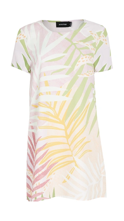 Minkpink Palm Sprigs Tee Dress In Multi