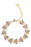 Lily Nily Butterfly Link Bracelet In Pink