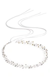 Brides And Hairpins Brides & Hairpins Lucina Crystal Halo & Sash In Silver
