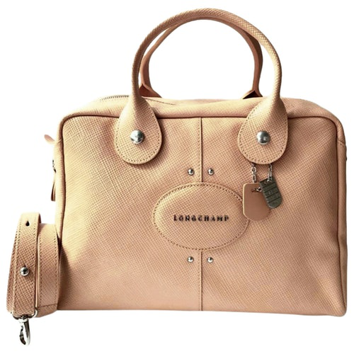 longchamp beige leather bag