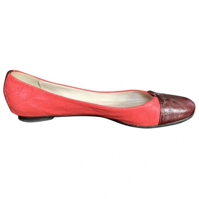 Pre-owned Marc Jacobs Pink Leather Ballet Flats