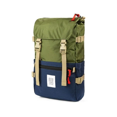 Topo Designs Classic Rover Backpack In Olive/navy