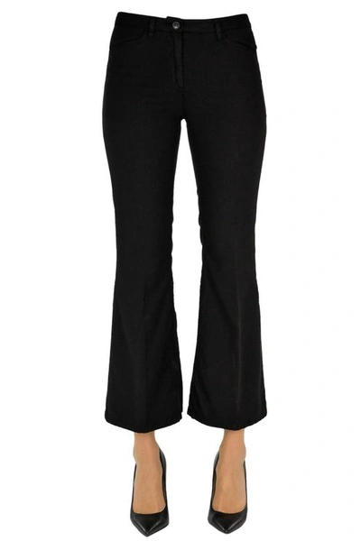 N°21 Flared Cotton Trousers In Black