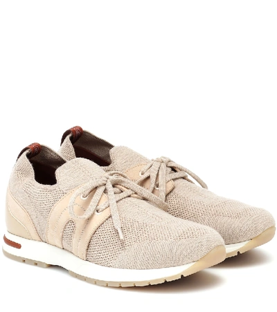 Loro Piana 360 Flexy Walk Trainers In Beige