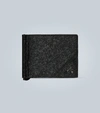 Prada Saffiano Metal Money Clip Wallet In Black
