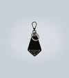 Prada Logo Saffiano Leather Key Chain In Black