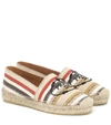 PRADA STRIPED CANVAS ESPADRILLES,P00459179