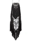 BURBERRY FRINGED EMBROIDERED SCARF-DRESS