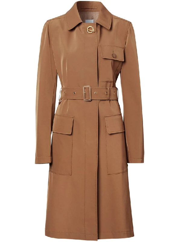Burberry Patch Pockets Trench Coat In Brown | ModeSens
