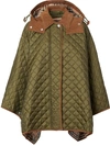 BURBERRY QUILTED HOODED CAPE