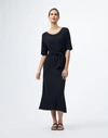 LAFAYETTE 148 MIDWEIGHT MATTE JERSEY ROLLINS DRESS