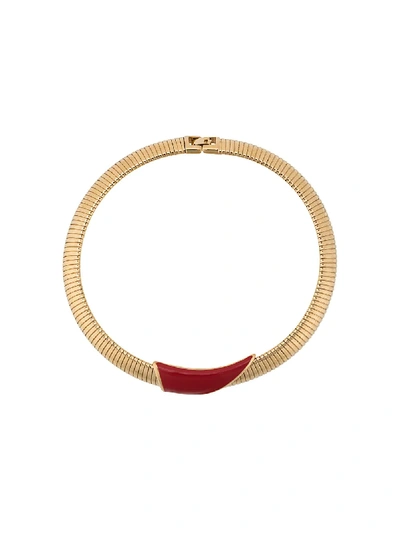 Pre-owned Susan Caplan Vintage 1980s Monet Necklace In Gold
