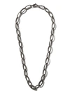 AS29 18KT BLACK GOLD 24” LONG OVAL CHAIN NECKLACE