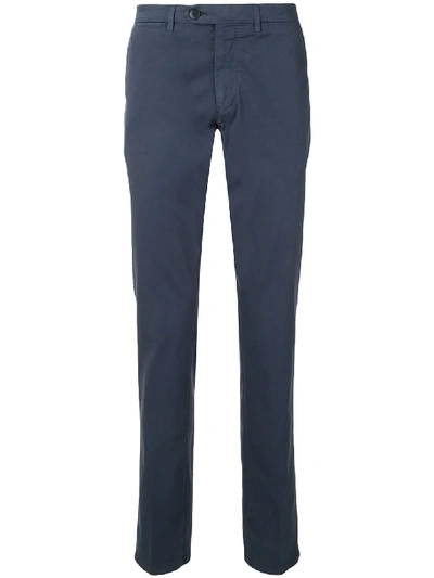 Corneliani Plain Straight-leg Trousers In Blue