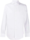 Corneliani Long-sleeve Stretch-cotton Shirt In White
