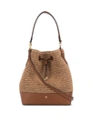 LAUREN RALPH LAUREN DEBBY STRAW BUCKET BAG