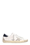 GOLDEN GOOSE SUPERSTAR WHITE LEATHER SNEAKERS,11407073