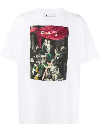 Off-white Caravaggio Painting Oversized T-shirt In White