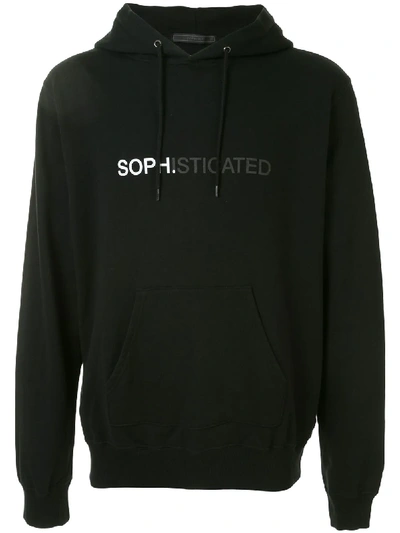 Sophnet Graphic-print Fitted Hoodie In Black