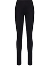 Mm6 Maison Margiela Logo-print High-waist Leggings In Black