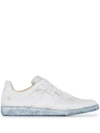 MAISON MARGIELA REPLICA DISTRESSED LEATHER SNEAKERS