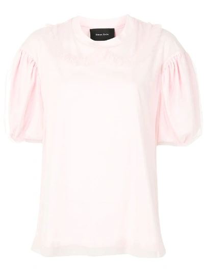 Simone Rocha Ruffle Trim T-shirt In Pink