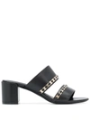 Ferragamo Vara Chain Sandals In Black