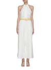 ZIMMERMANN AMELIE' SCALLOPED FRILL BELTED JUMPSUIT