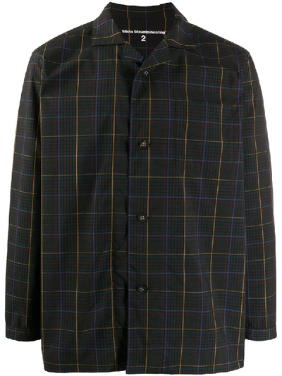 White Mountaineering Checked Shirt In Blue