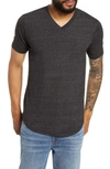 Goodlife Tri-blend Scallop V-neck T-shirt In Black