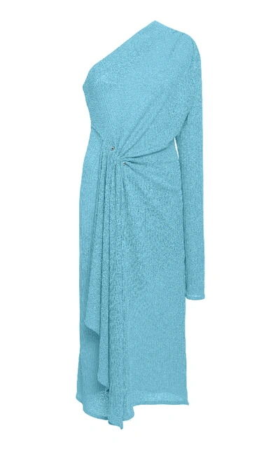 Dodo Bar Or Hanna Cold-shoulder Jersey-knit Midi Dress In Blue