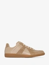 MAISON MARGIELA BEIGE REPLICA LEATHER SNEAKERS,S57WS0236P189515380573