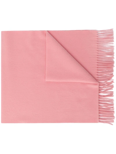 Acne Studios Fringe Detail Scarf In Pink