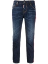 DSQUARED2 LOGO TAPE CROPPED JEANS