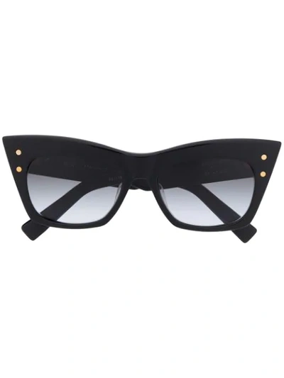 Balmain B-ii Cat-eye Sunglasses In Black / Gold