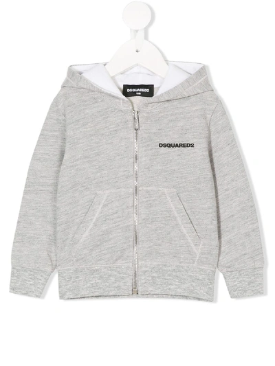 Dsquared2 Babies' Logo Printed Hoodie In Grey