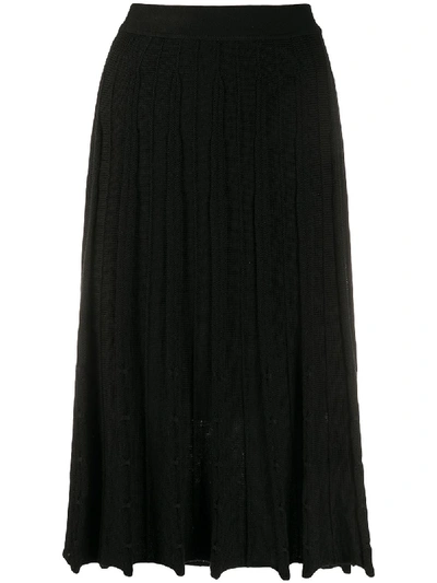 Pre-owned Pierre Cardin 1990s Midi Skirt In Black