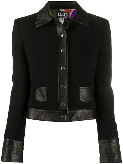 Pre-owned Dolce & Gabbana 1990s Fitted Jacket In Black