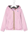 K-way Teen Le Vrai 3.0 Claude Windbreaker In Pink