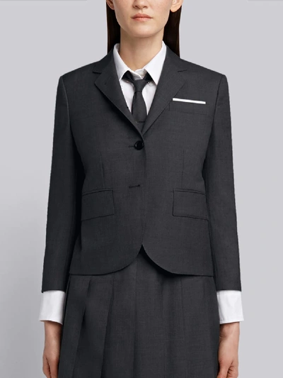 Thom Browne Dark Grey Super 120s Twill Wool Classic Narrow Shoulder Jacket