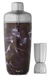 S'WELL BLACK MARBLE 8-OUNCE COCKTAIL SHAKER SET,12018-B19-41901
