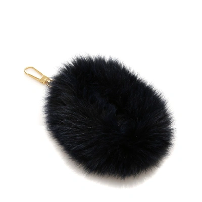 Chloé Fur Bag Charm In Black