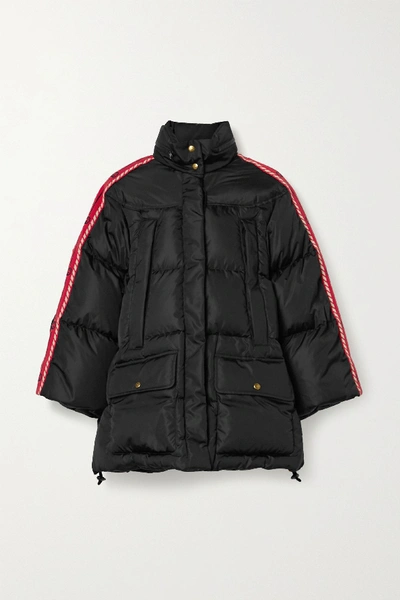 GUCCI Quilted Logo-Jacquard Shell Hooded Down Jacket for Men