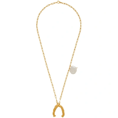 Alighieri Gold Pearl The Flashback And The River Necklace